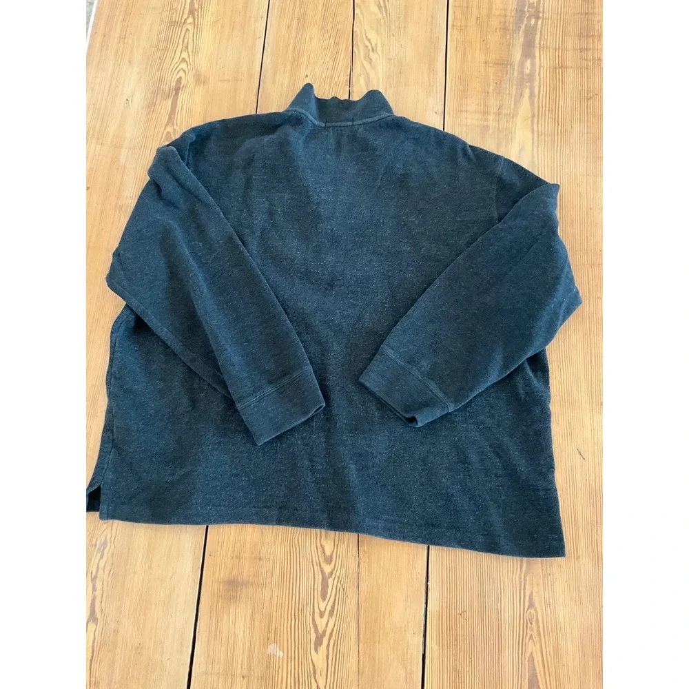 Polo Ralph Lauren Mens XXL Quarter Zip Pullover Sweater Charcoal Grey Heather